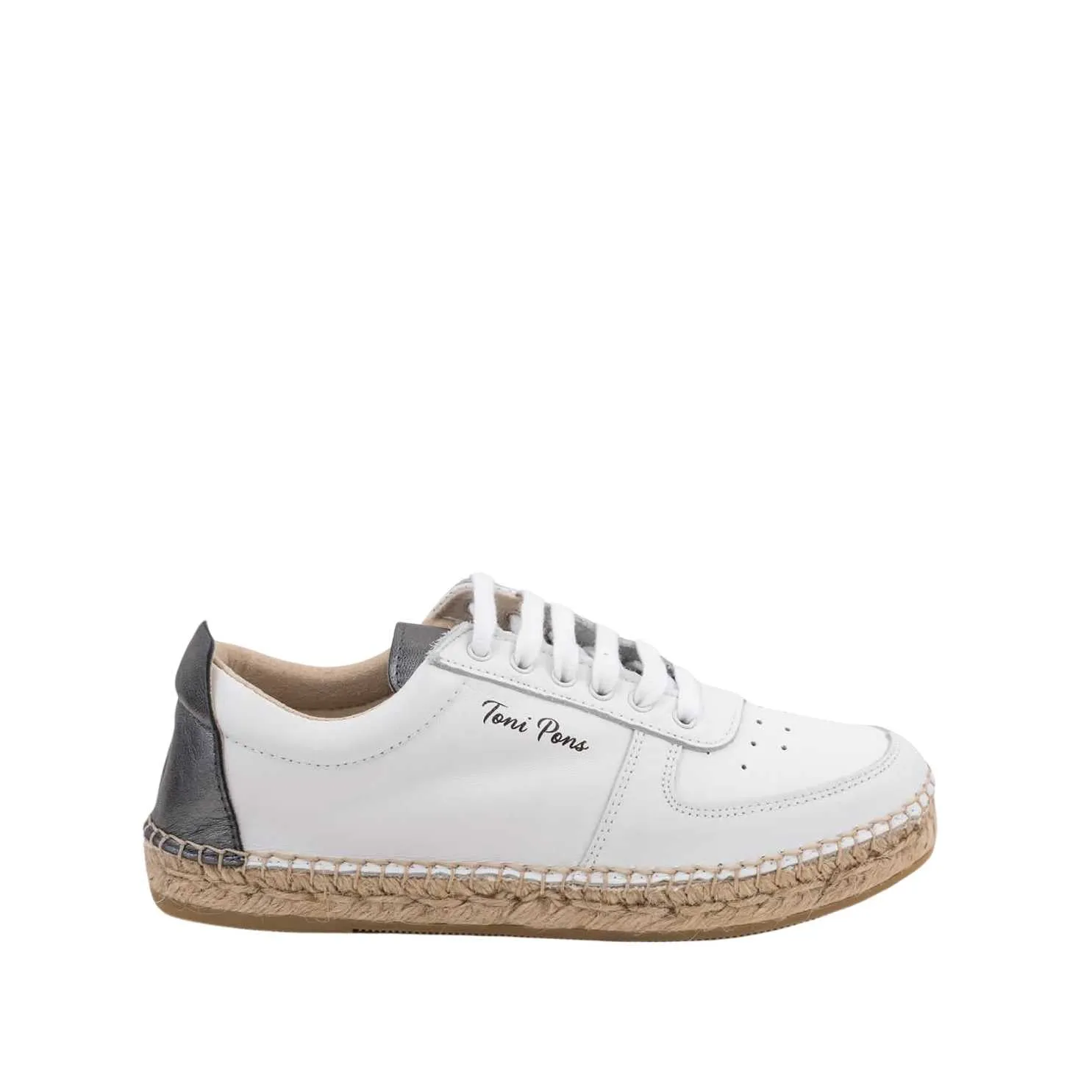 Plain Leather Espadrilles for Women - Mei-P