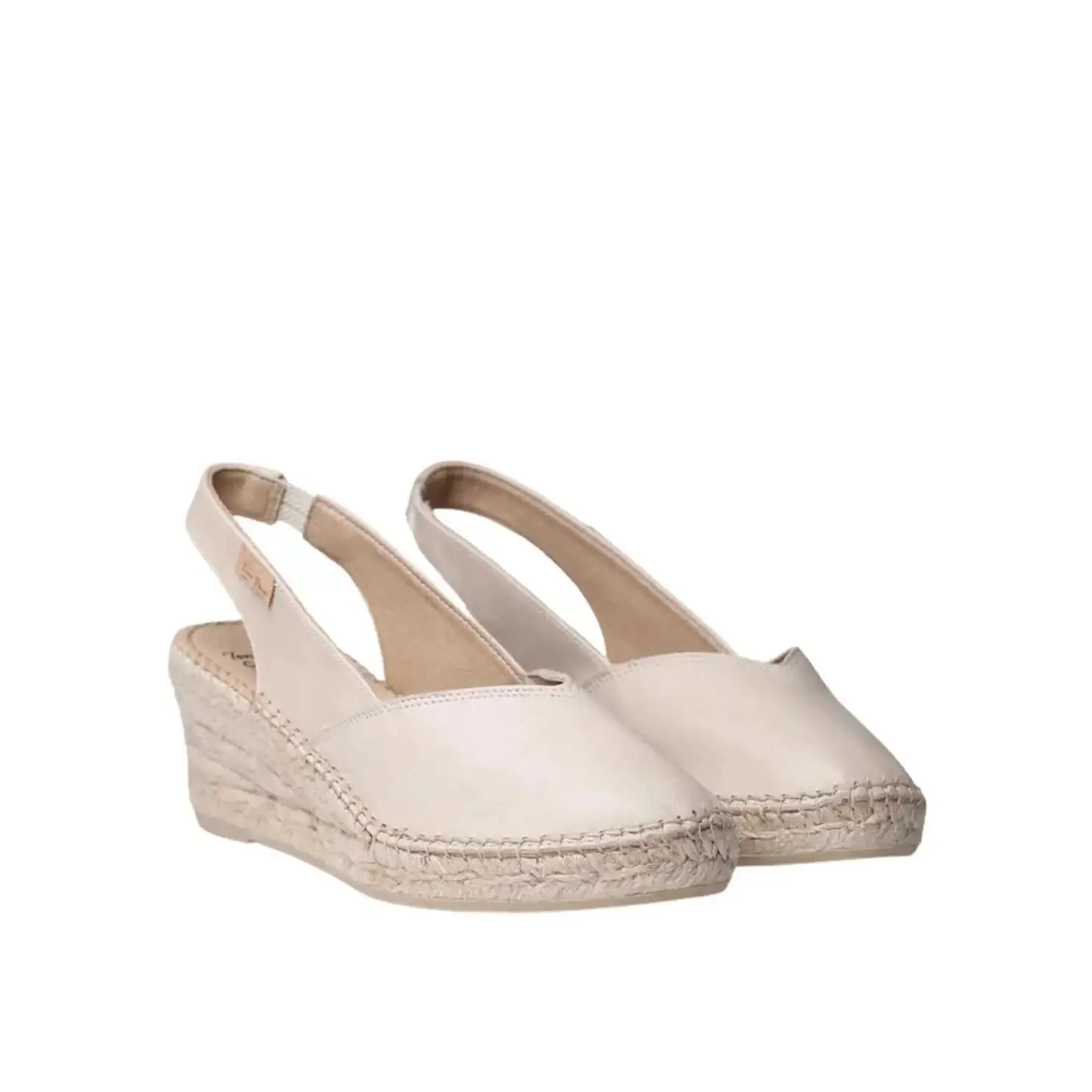 Plain Leather Wedge Espadrille for Women - Termal