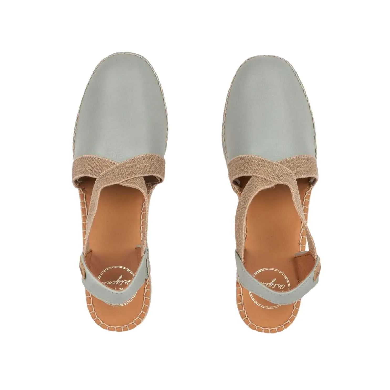Plain Leather Wedge Espadrille for Women - Tossa