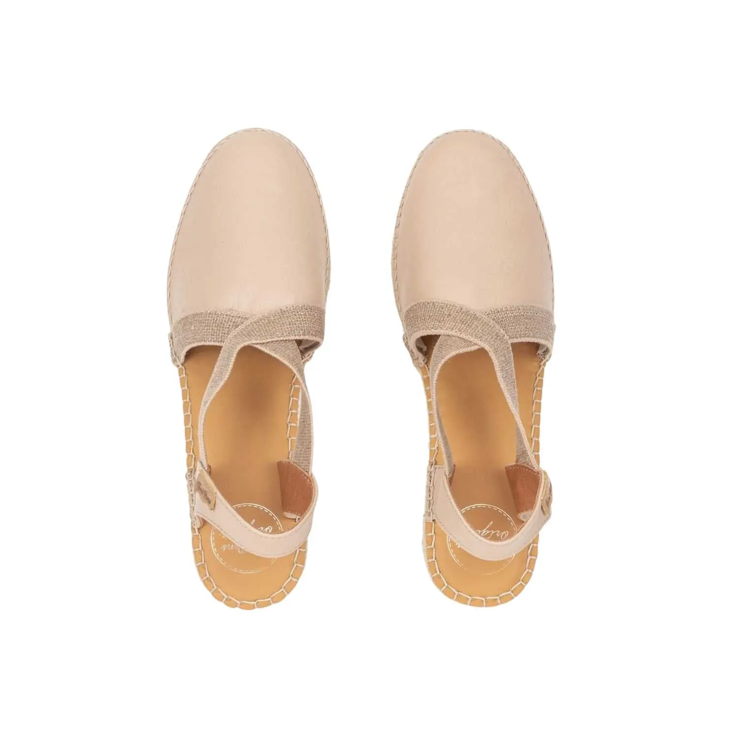 Plain Leather Wedge Espadrille for Women - Tossa