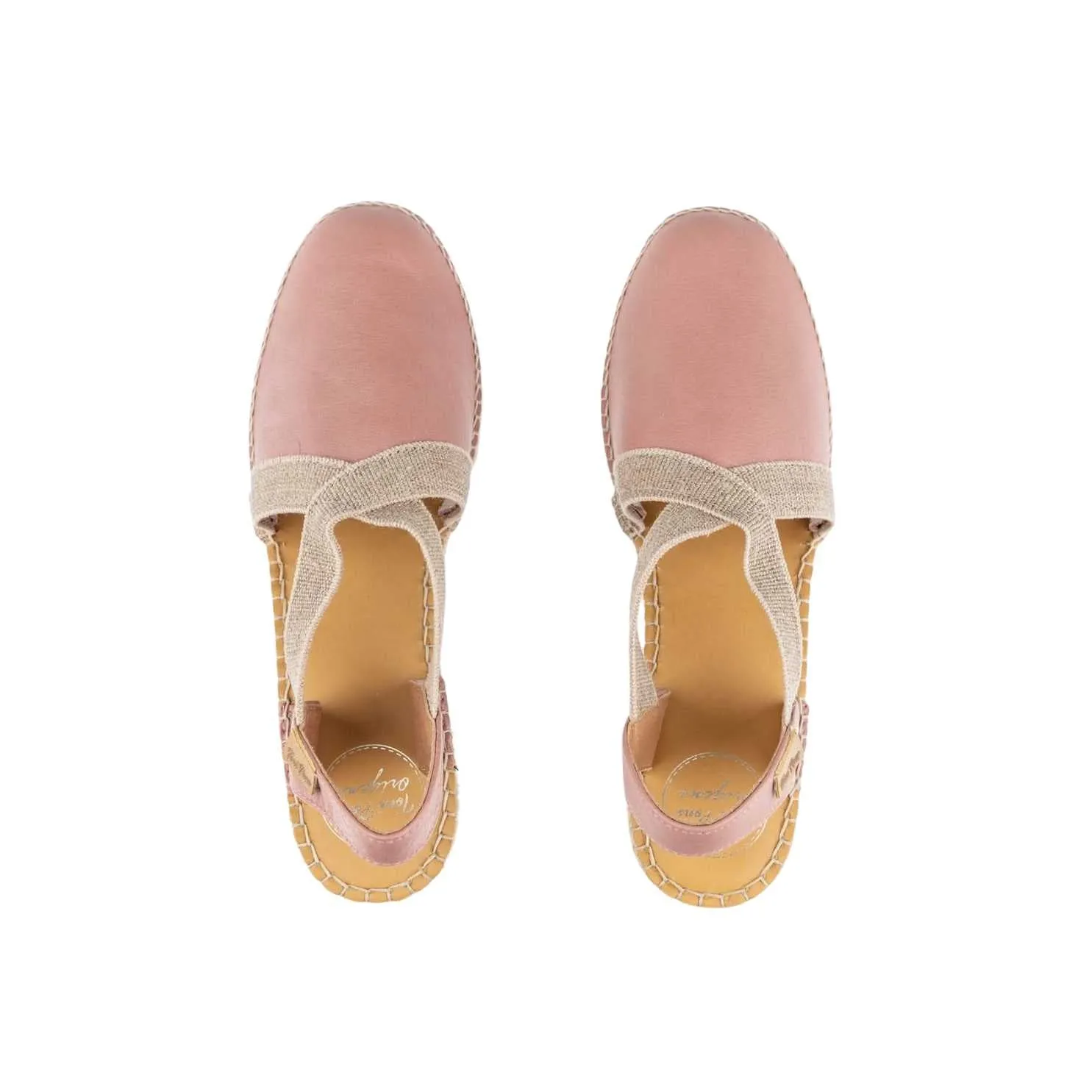 Plain Leather Wedge Espadrille for Women - Tossa