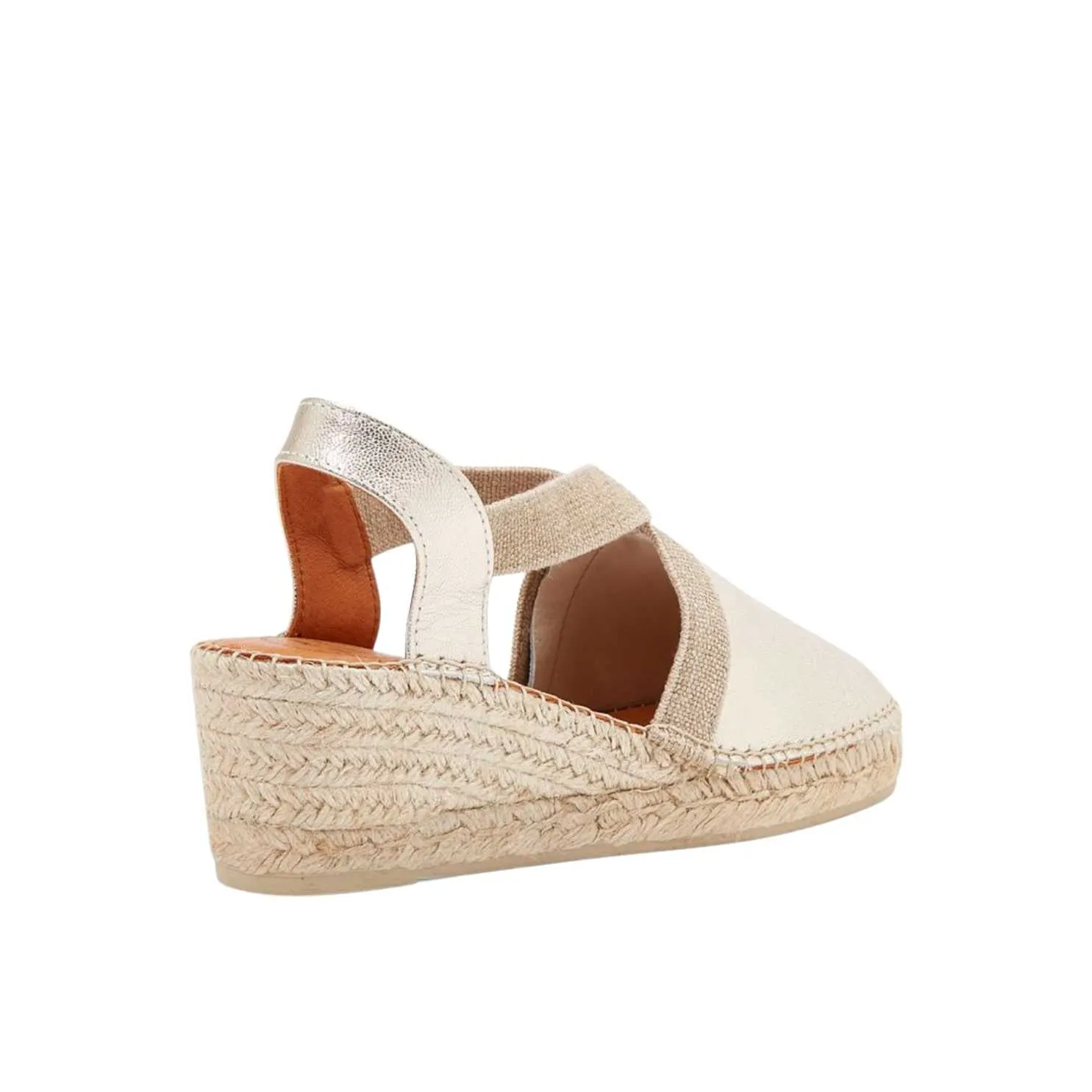Plain Leather Wedge Espadrille for Women - Tossa