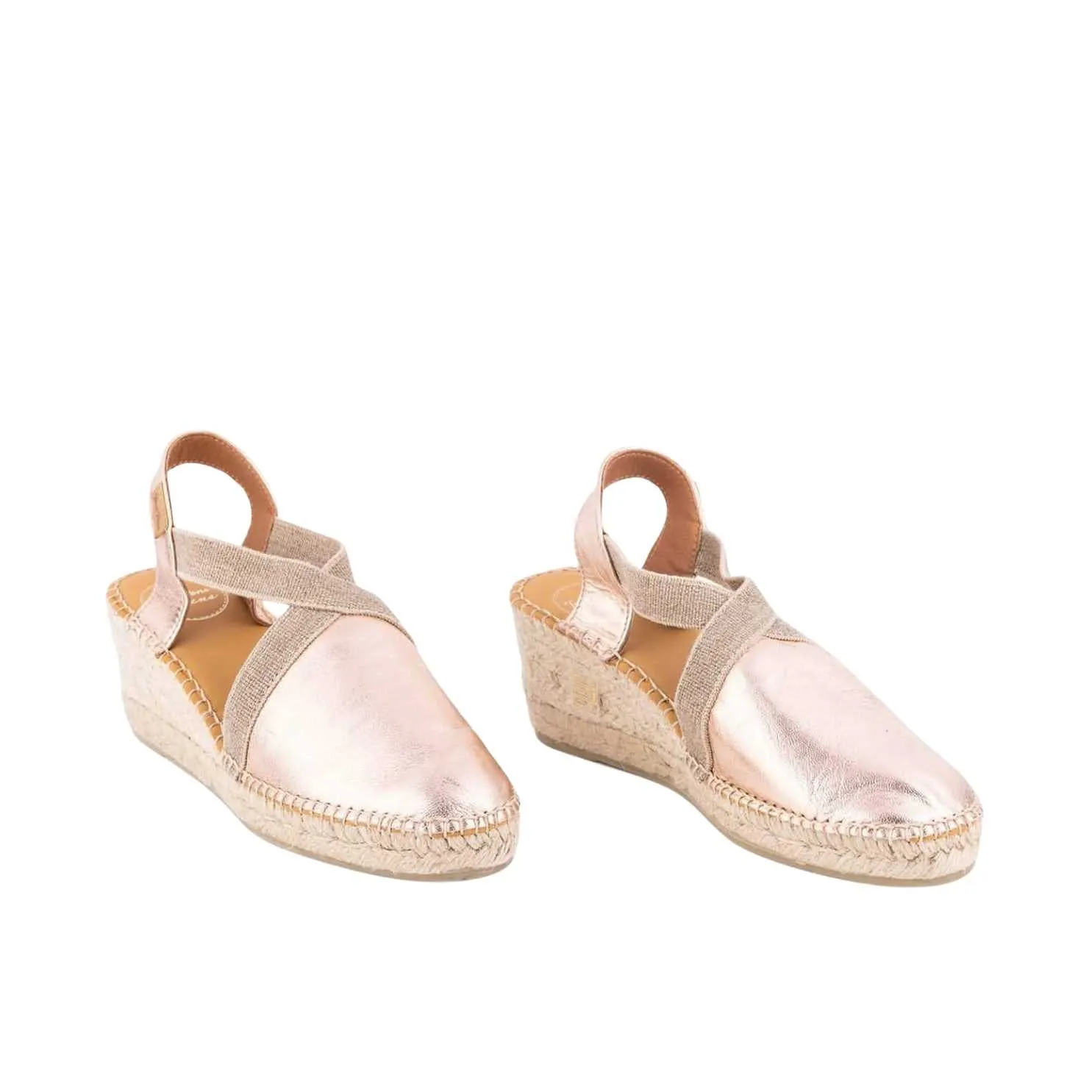 Plain Leather Wedge Espadrille for Women - Tossa