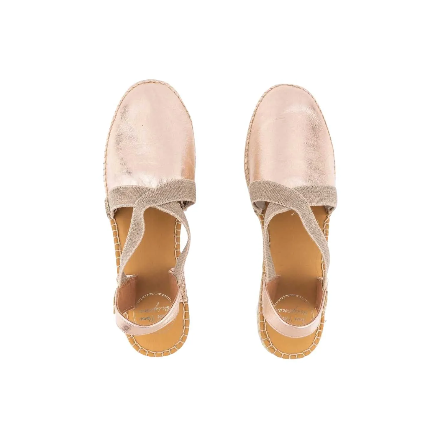 Plain Leather Wedge Espadrille for Women - Tossa