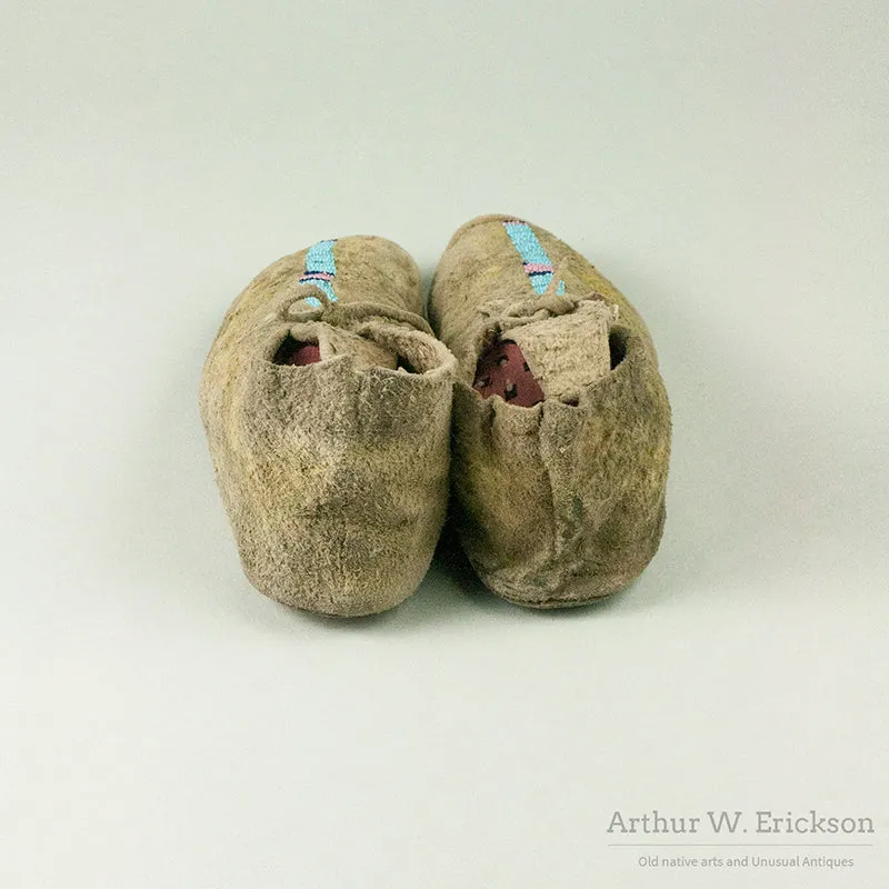 Plains Child's Moccasins on Buffalo
