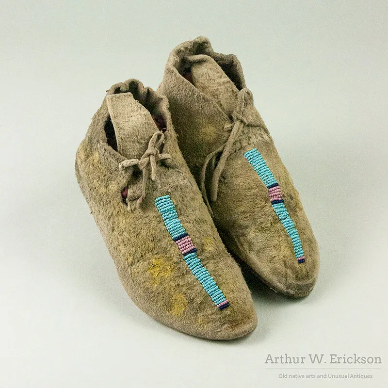 Plains Child's Moccasins on Buffalo