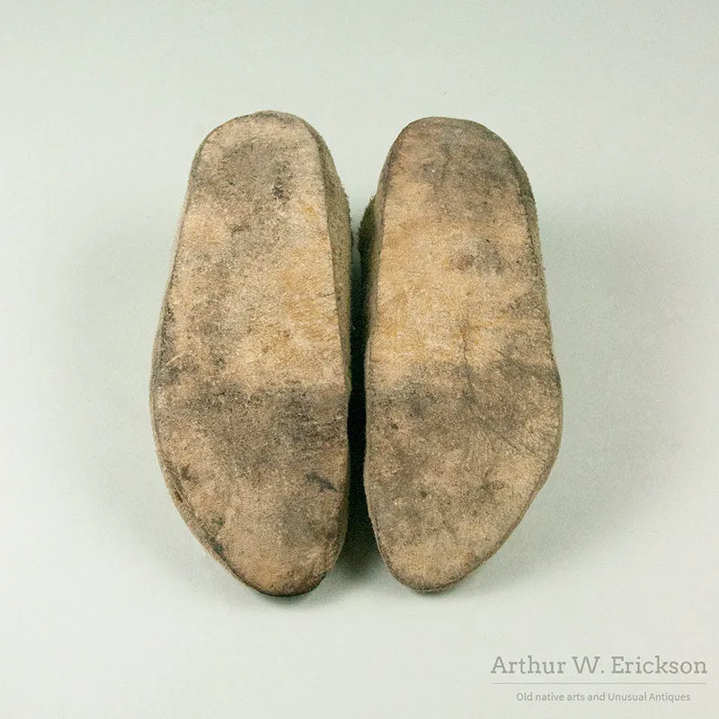 Plains Child's Moccasins on Buffalo