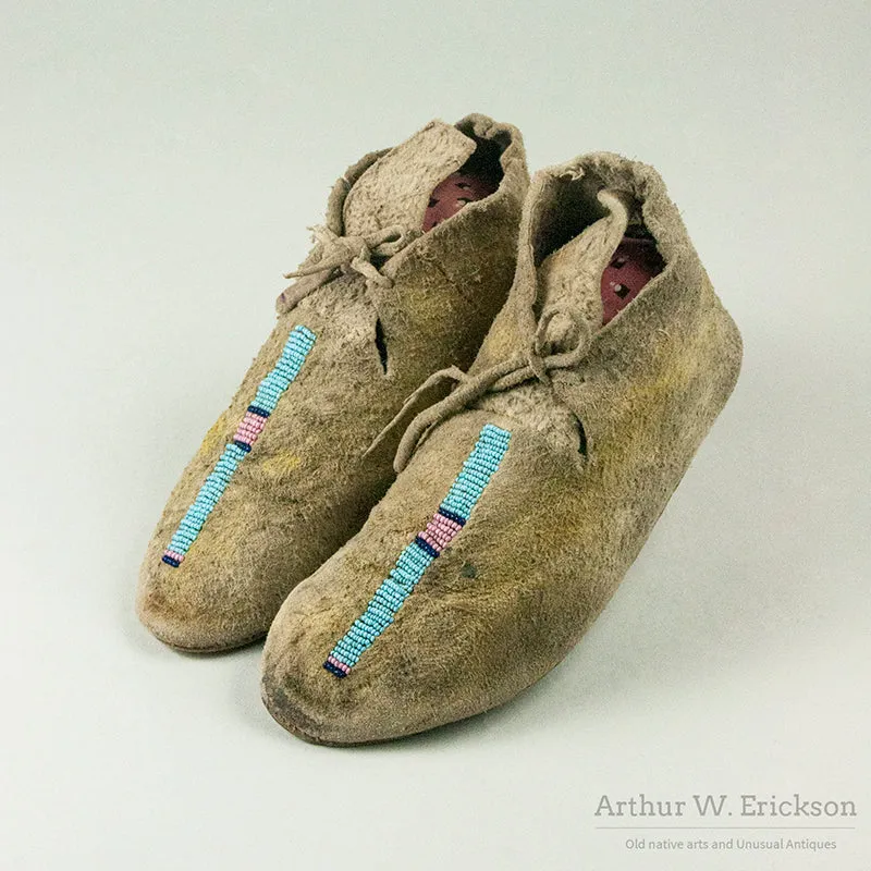 Plains Child's Moccasins on Buffalo