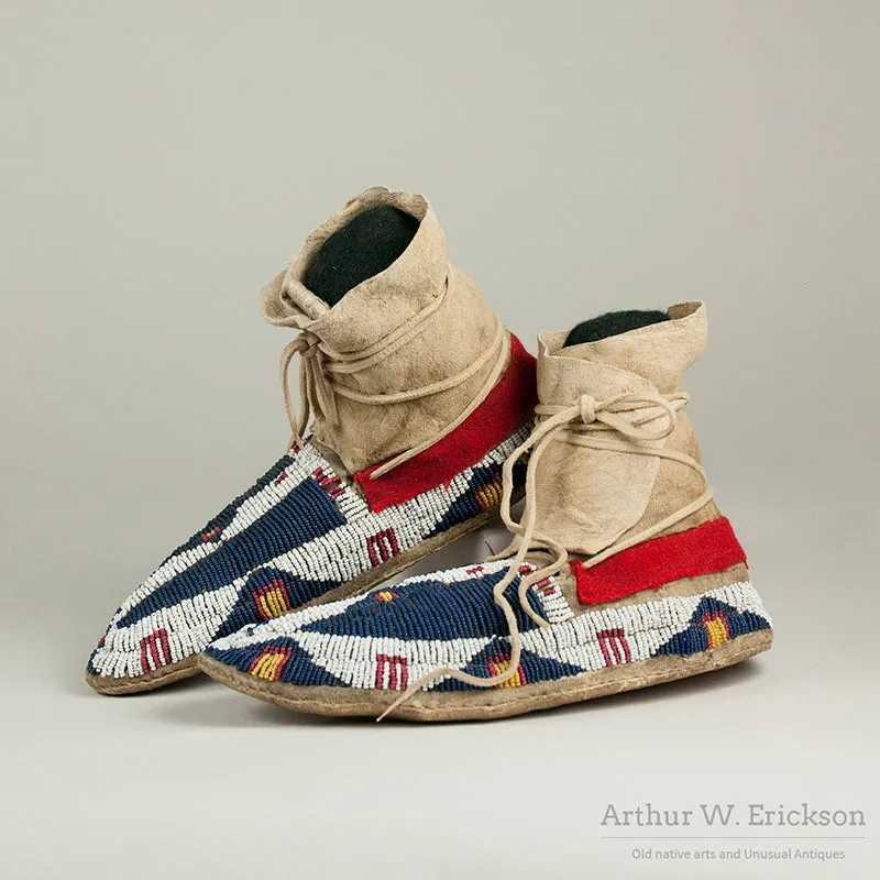 Plains High Top Beaded Moccasins