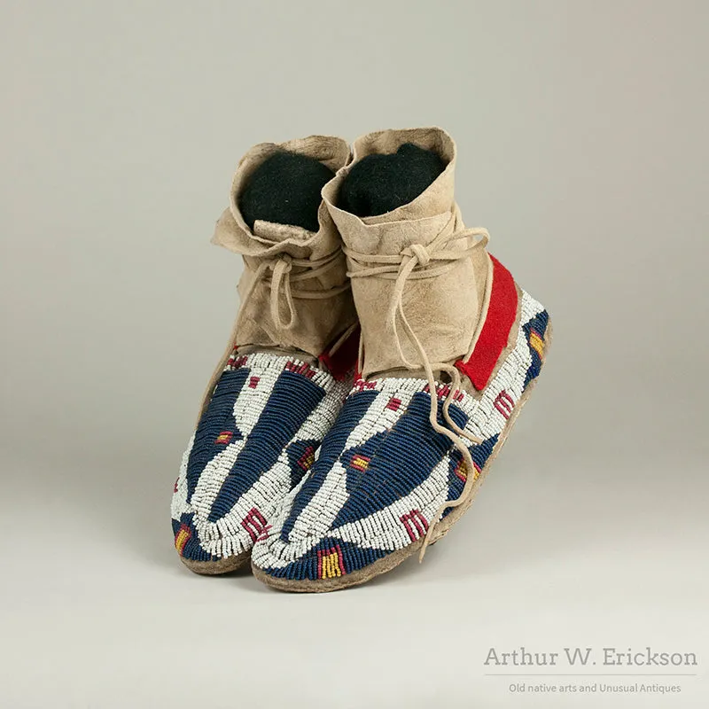 Plains High Top Beaded Moccasins