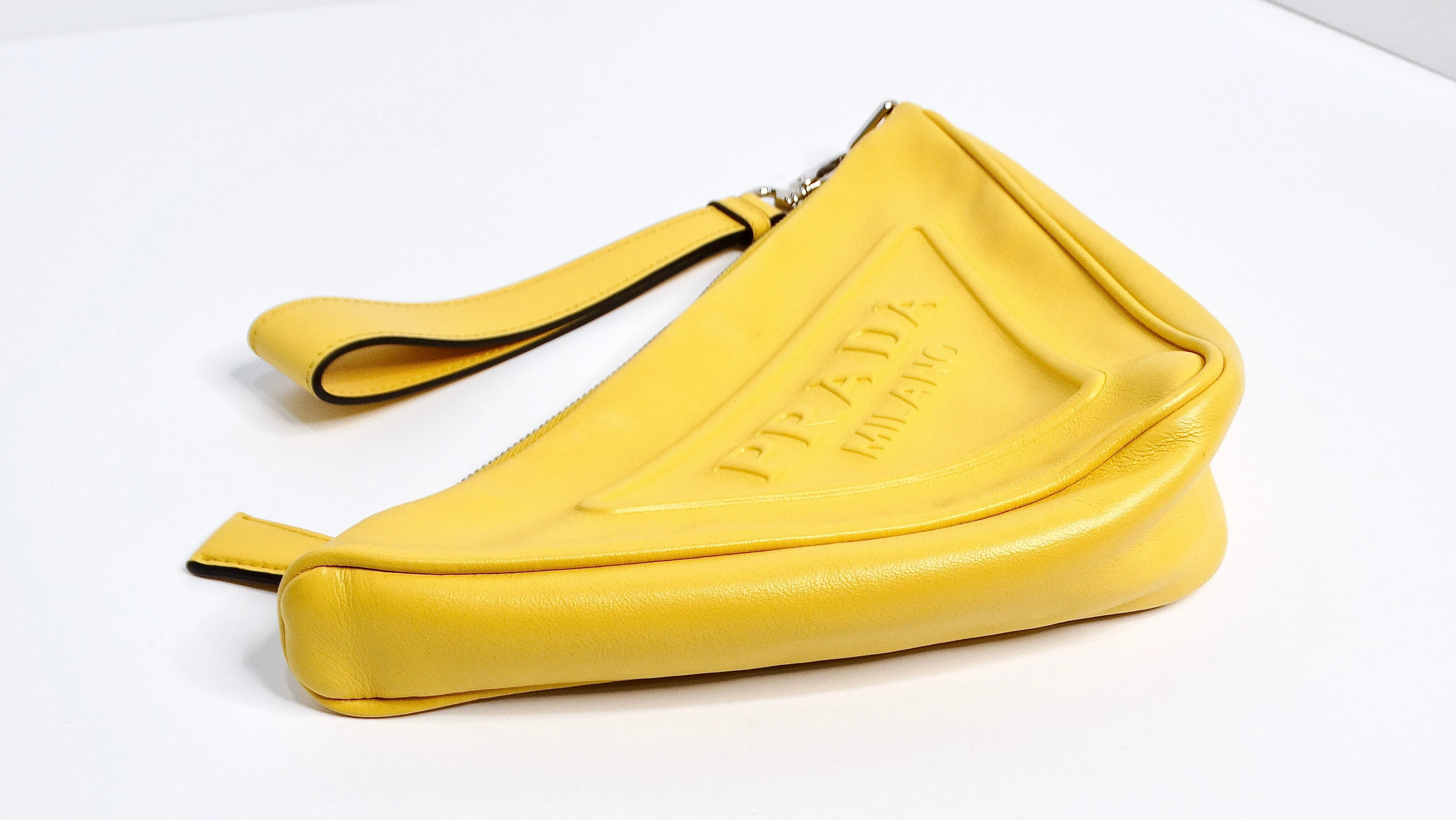 Prada Sole Grace Triangle Leather Pouch