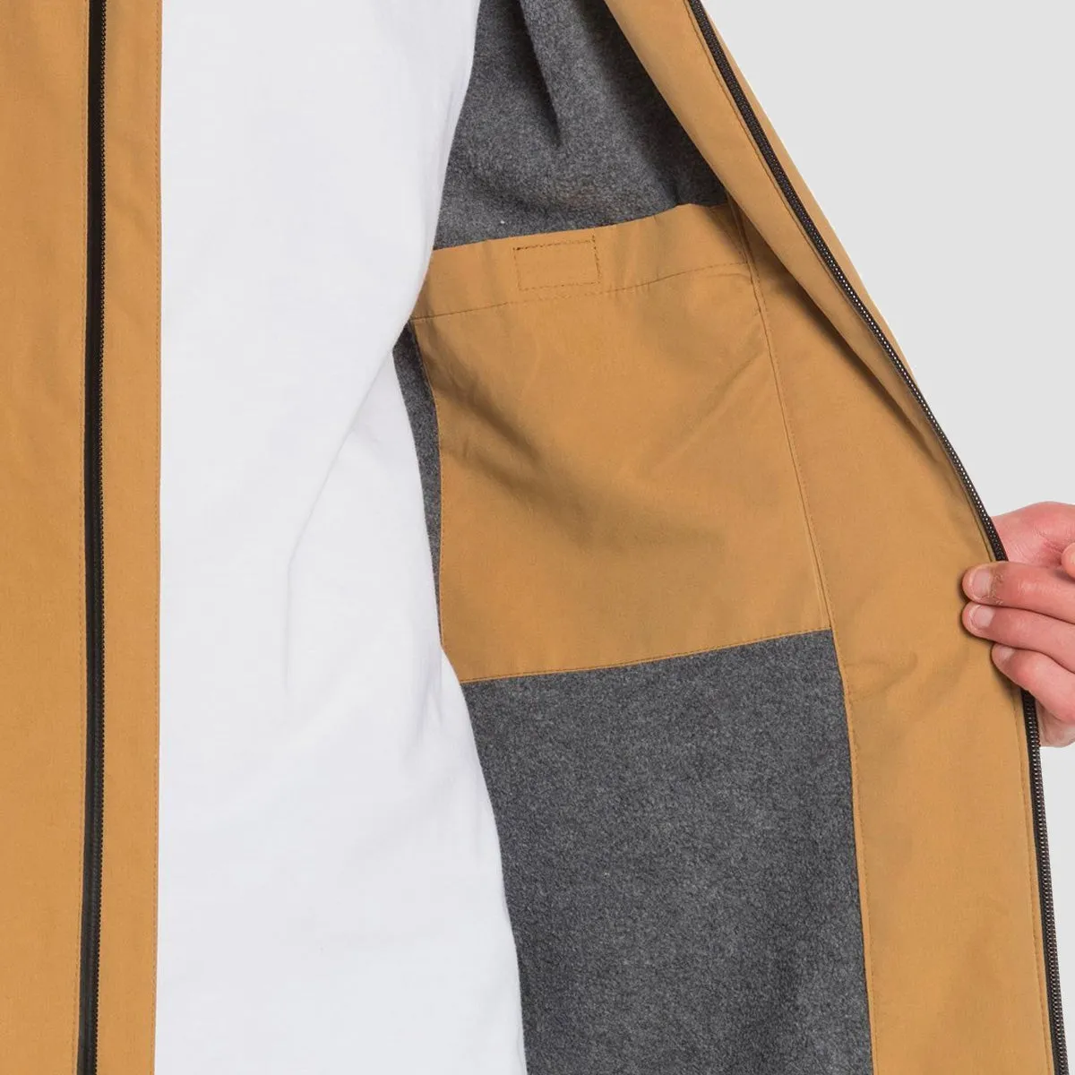 Quiksilver Skyward Lightweight Parka Jacket Dull Gold