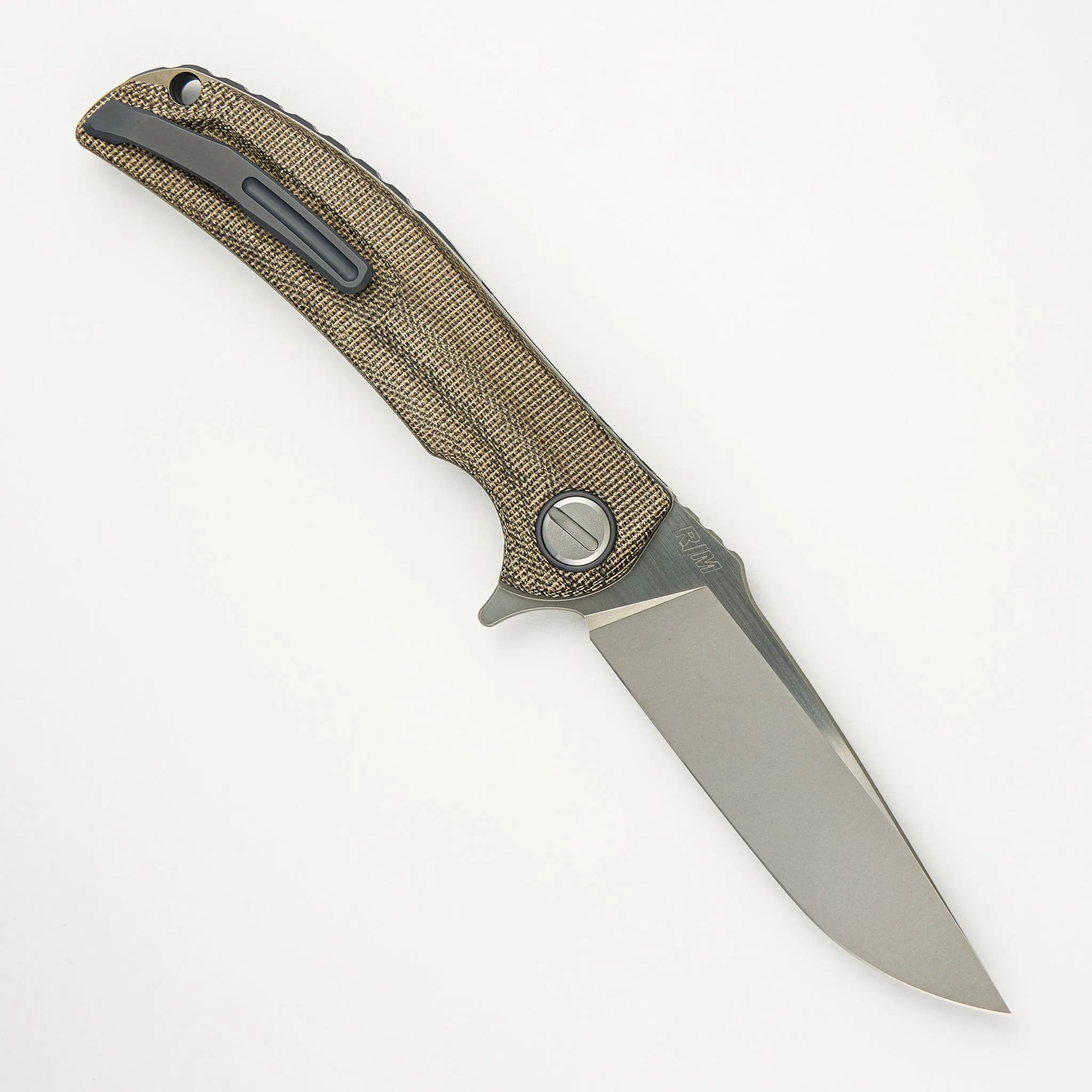 "Limited Edition" Soft Overkill - M398 Blade - Green Canvas Micarta Handle - RBS (RJ Martin Design)