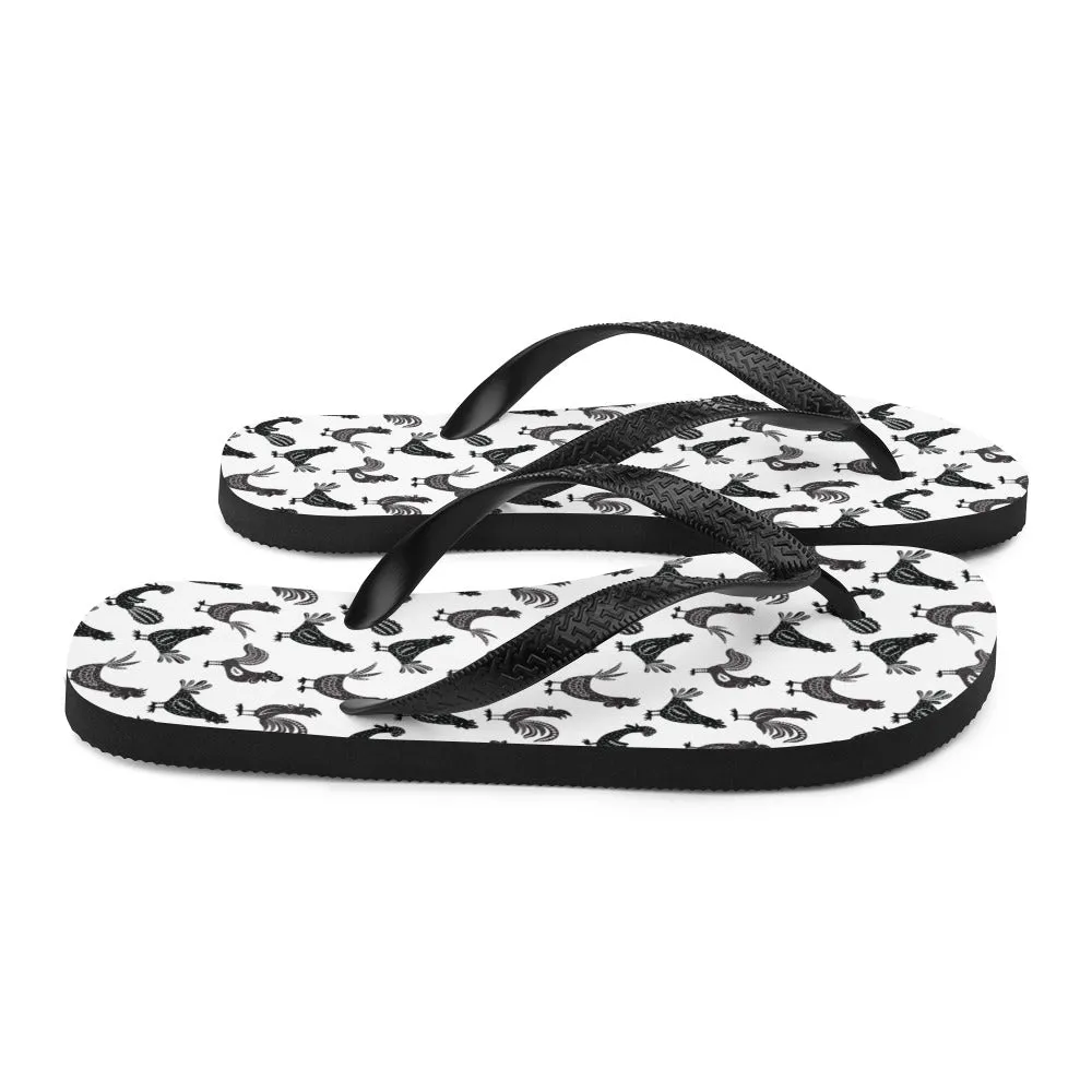 Repeating Roosters Flip-Flops
