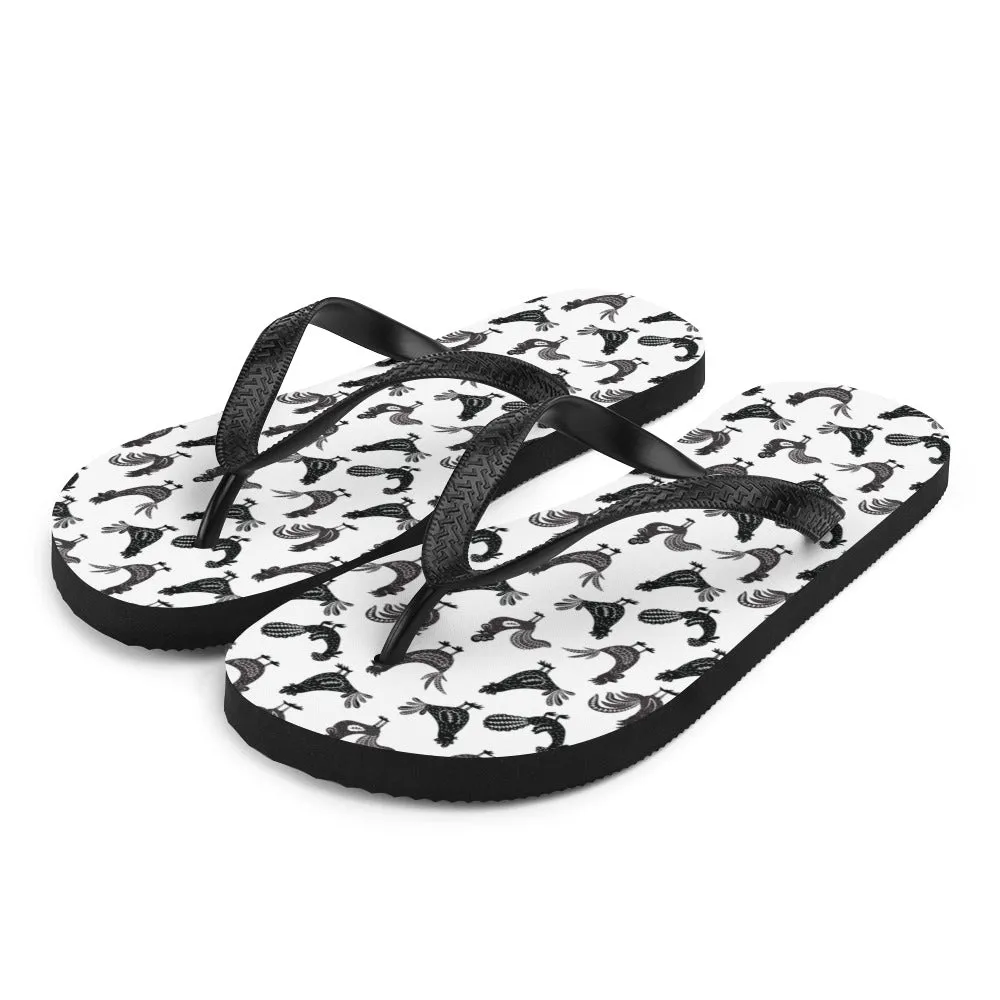 Repeating Roosters Flip-Flops