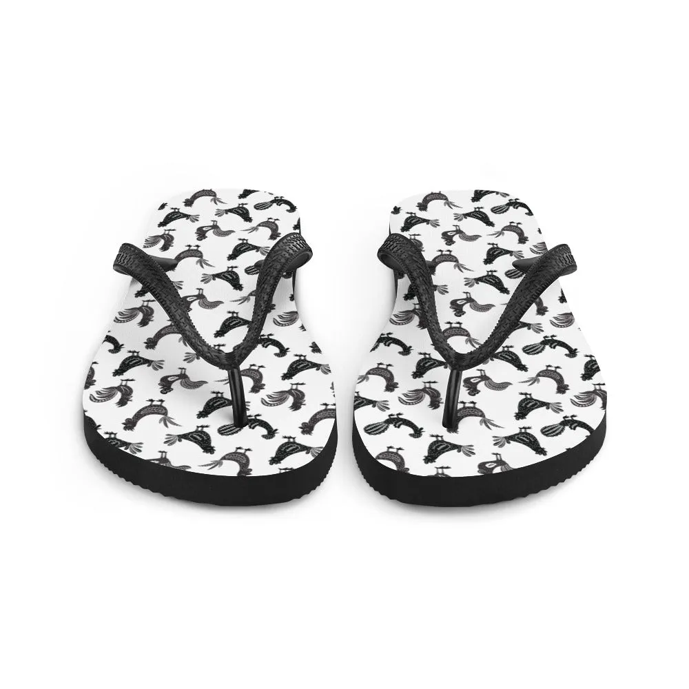Repeating Roosters Flip-Flops