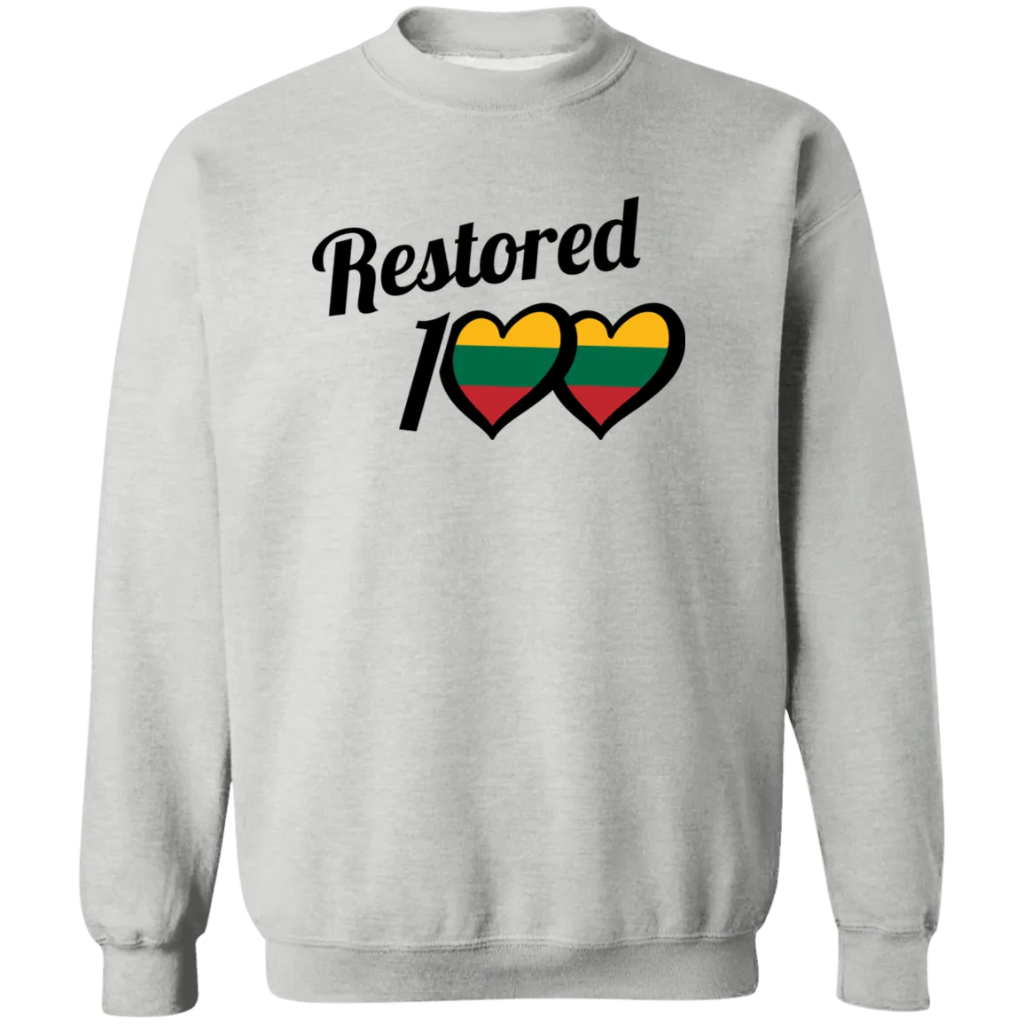 Restored 100 - Men/Women Unisex Comfort Crewneck Pullover Sweatshirt