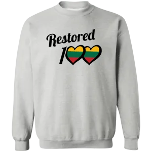 Restored 100 - Men/Women Unisex Comfort Crewneck Pullover Sweatshirt