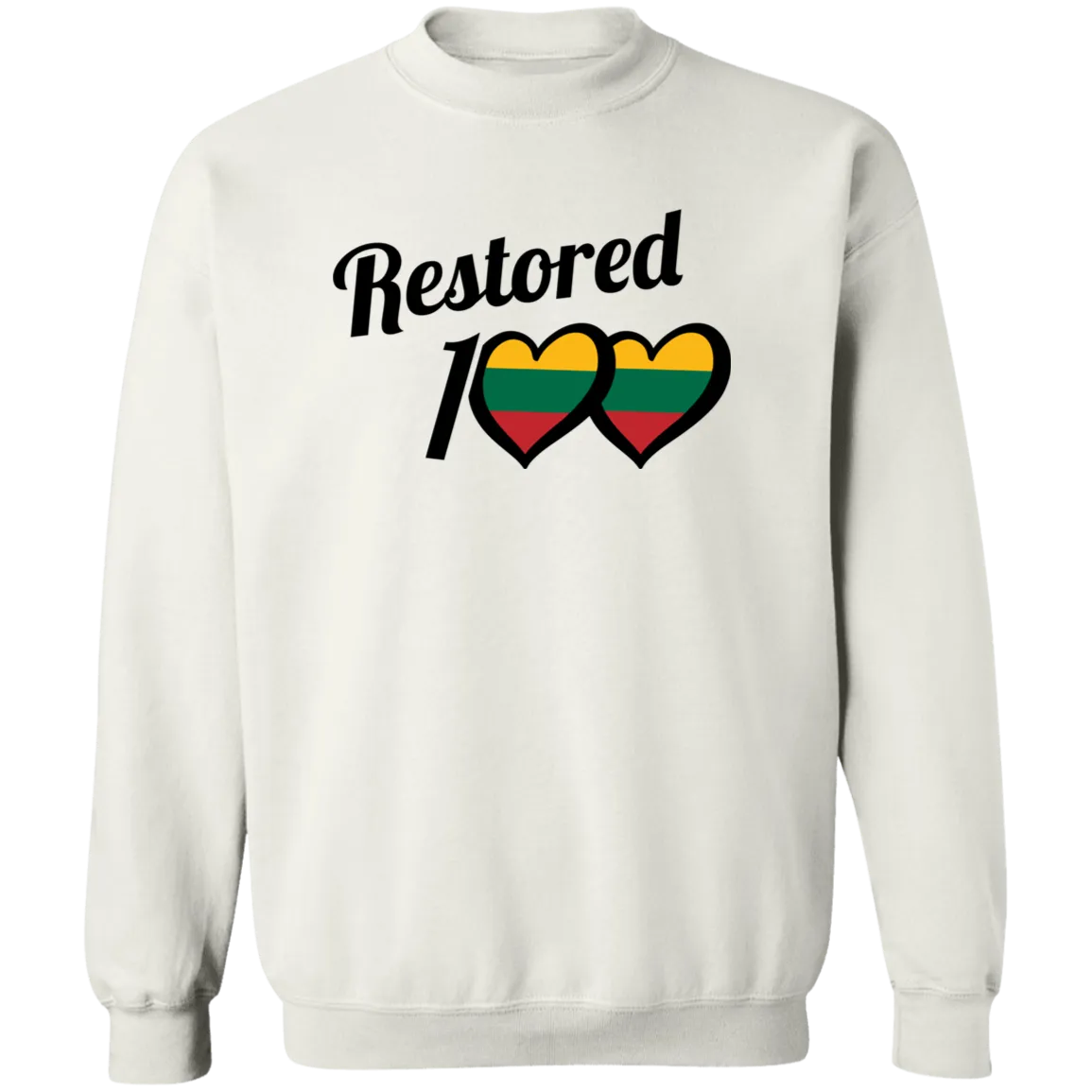 Restored 100 - Men/Women Unisex Comfort Crewneck Pullover Sweatshirt