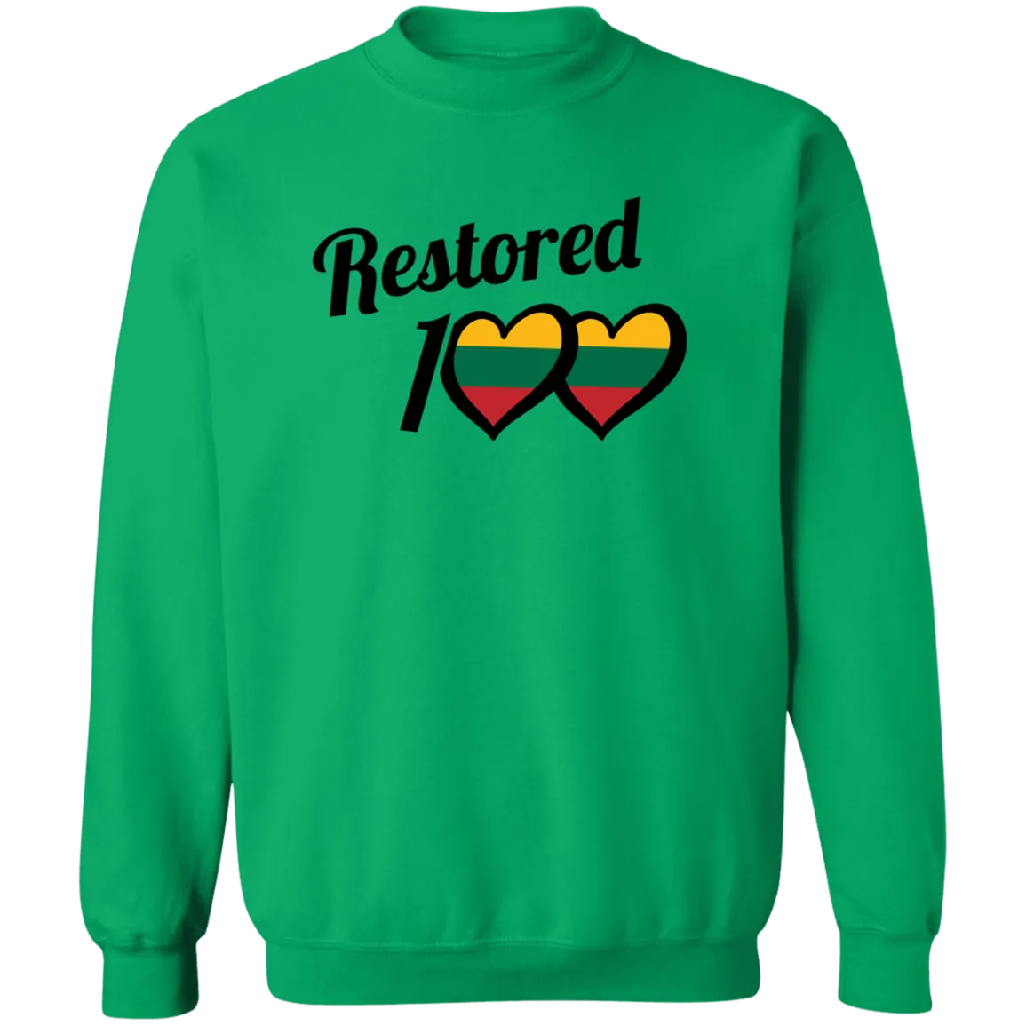 Restored 100 - Men/Women Unisex Comfort Crewneck Pullover Sweatshirt