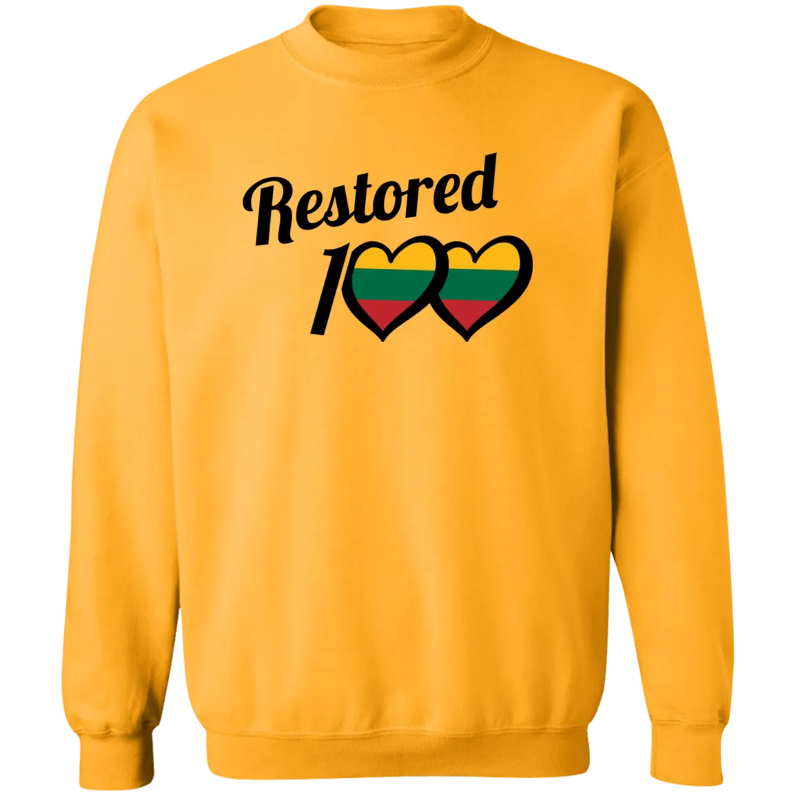 Restored 100 - Men/Women Unisex Comfort Crewneck Pullover Sweatshirt
