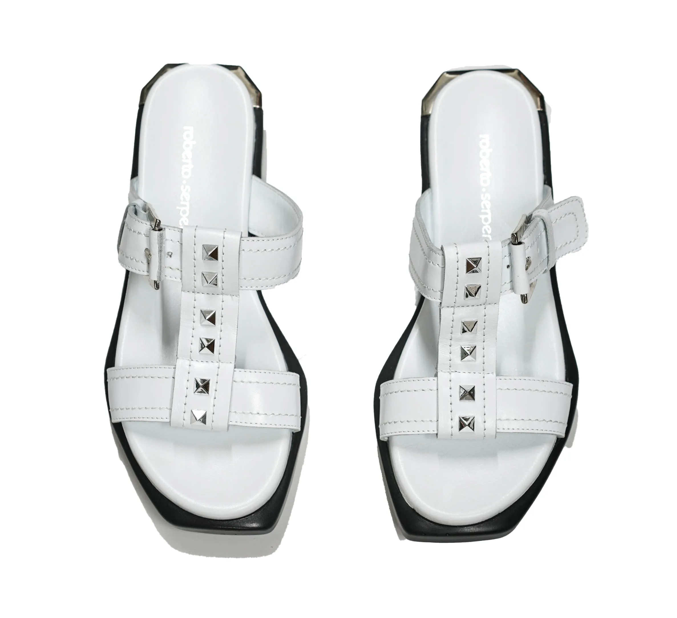 Roberto Serpentini Women's White Leather Sandal 17501 40% OFF