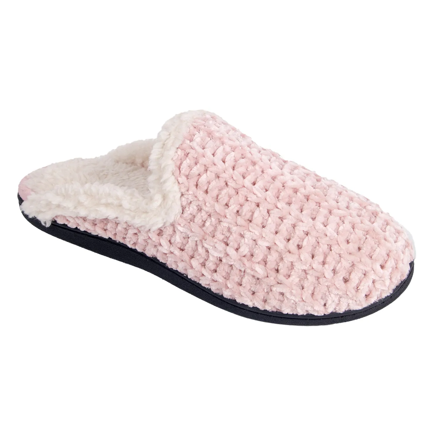 Roxoni Memory Foam Slippers for Women Plush Heels and Anti-Skid Rubber Sole