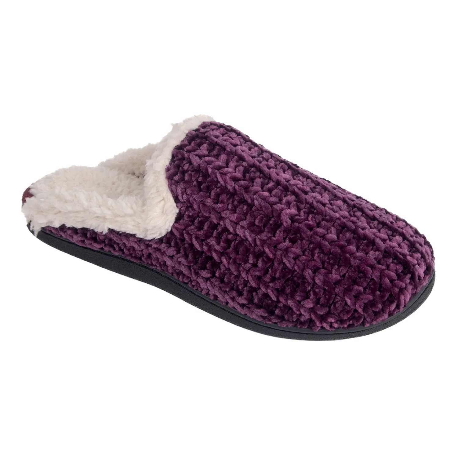 Roxoni Memory Foam Slippers for Women Plush Heels and Anti-Skid Rubber Sole