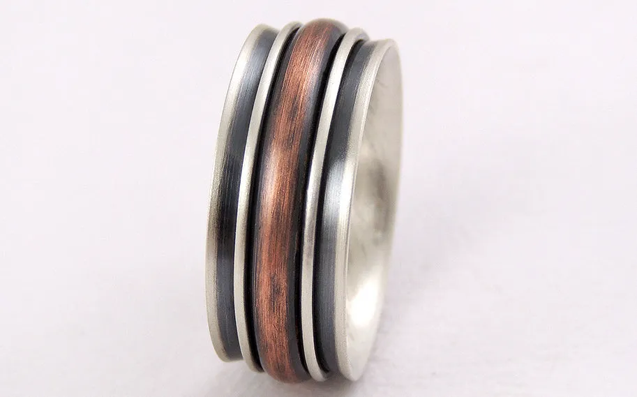 Rustic men's wedding band