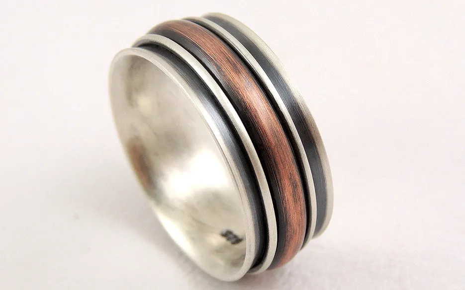 Rustic men's wedding band