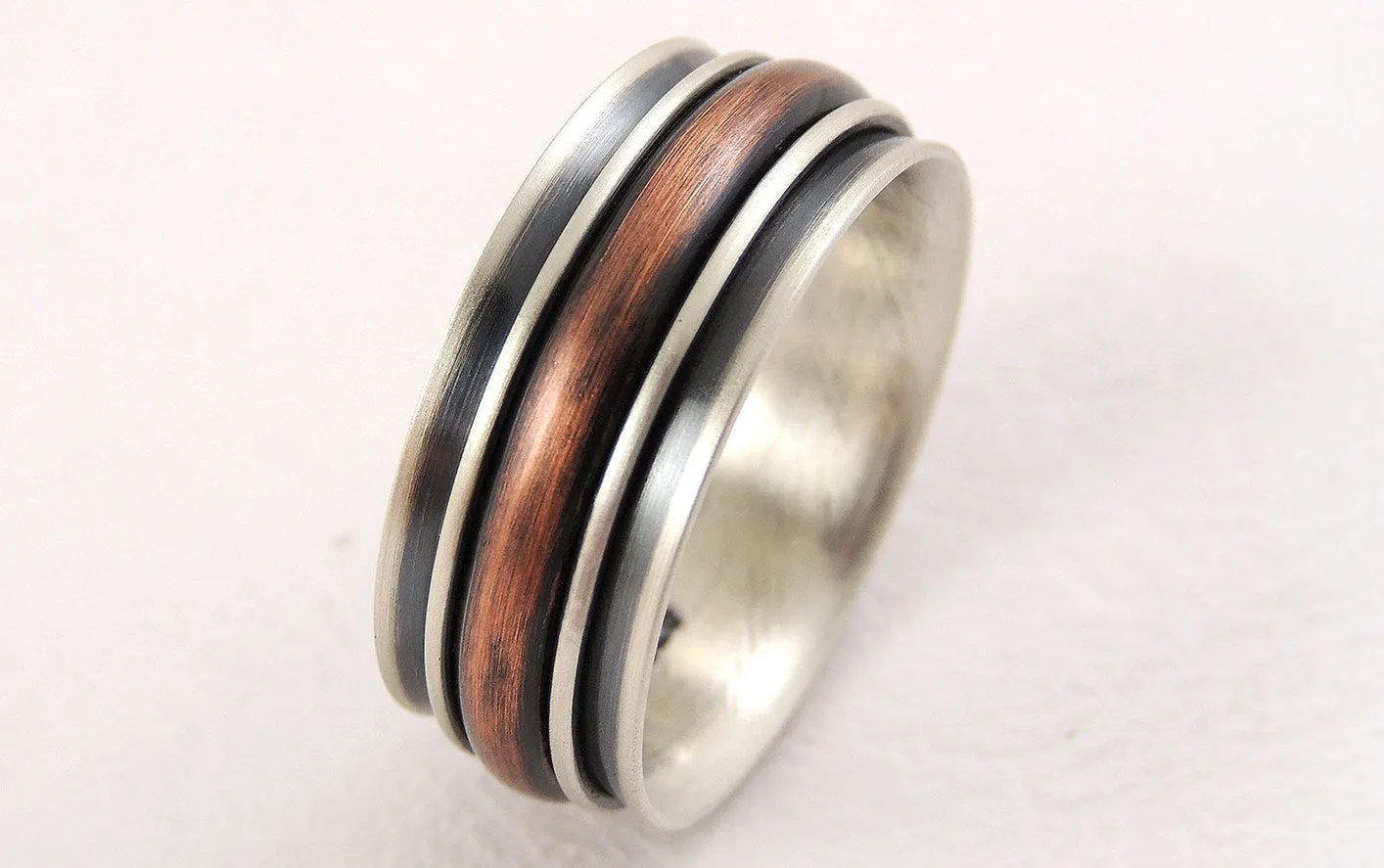 Rustic men's wedding band