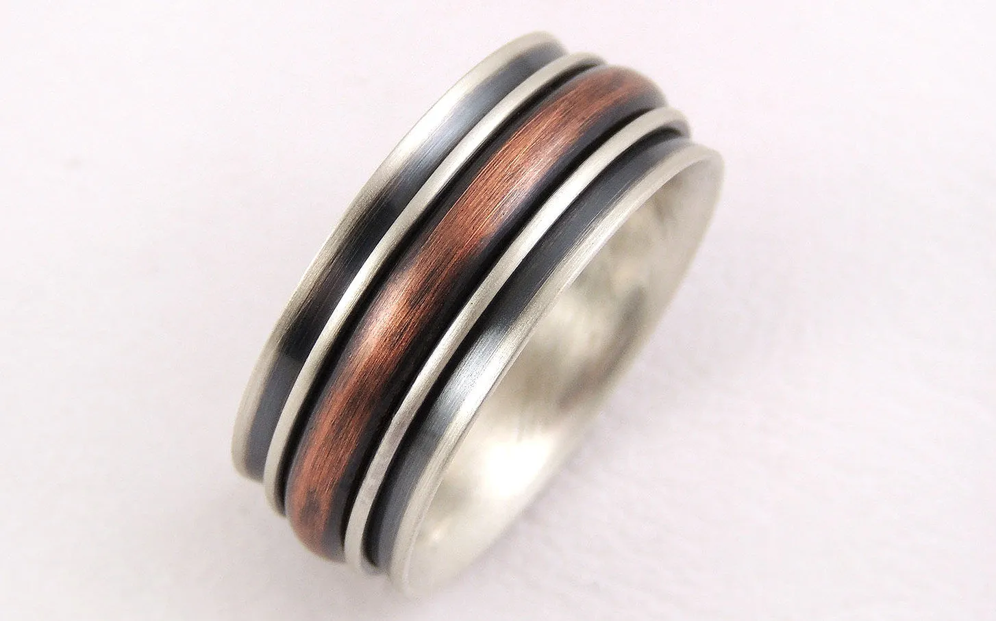 Rustic men's wedding band