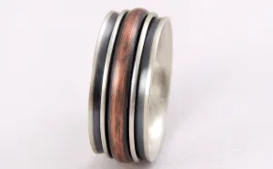 Rustic men's wedding band