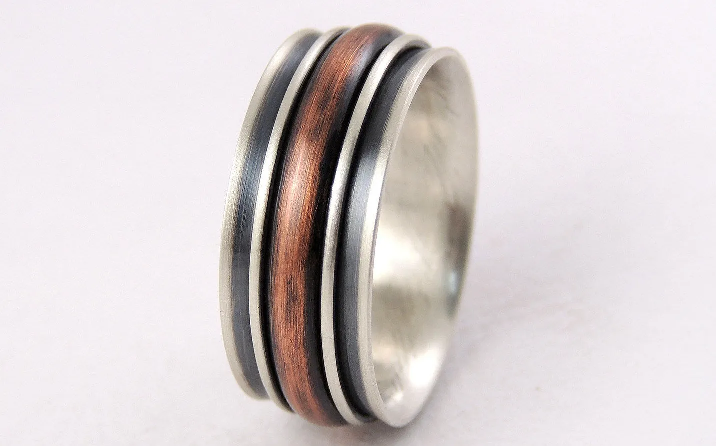 Rustic men's wedding band