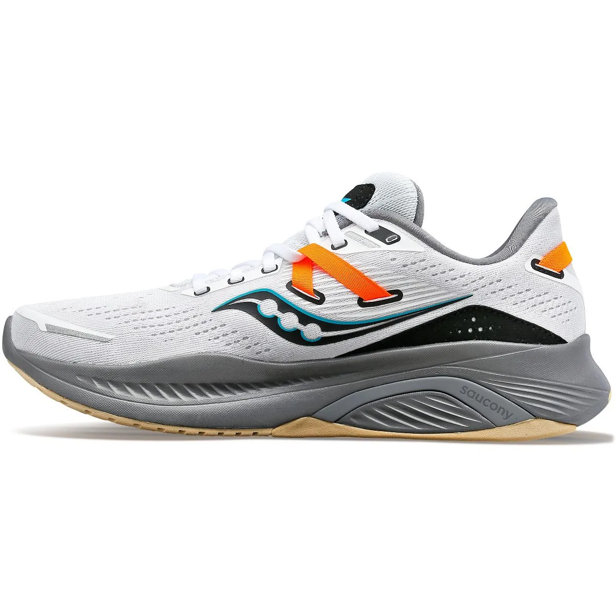 Saucony Guide 16 (Mens) - White/Gravel