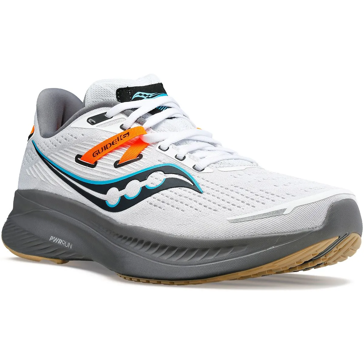 Saucony Guide 16 (Mens) - White/Gravel