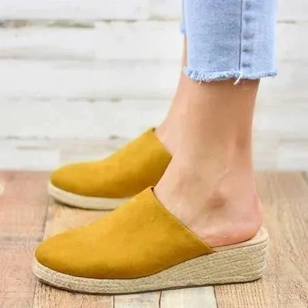 Shirem Women's large size thick bottom casual slippers