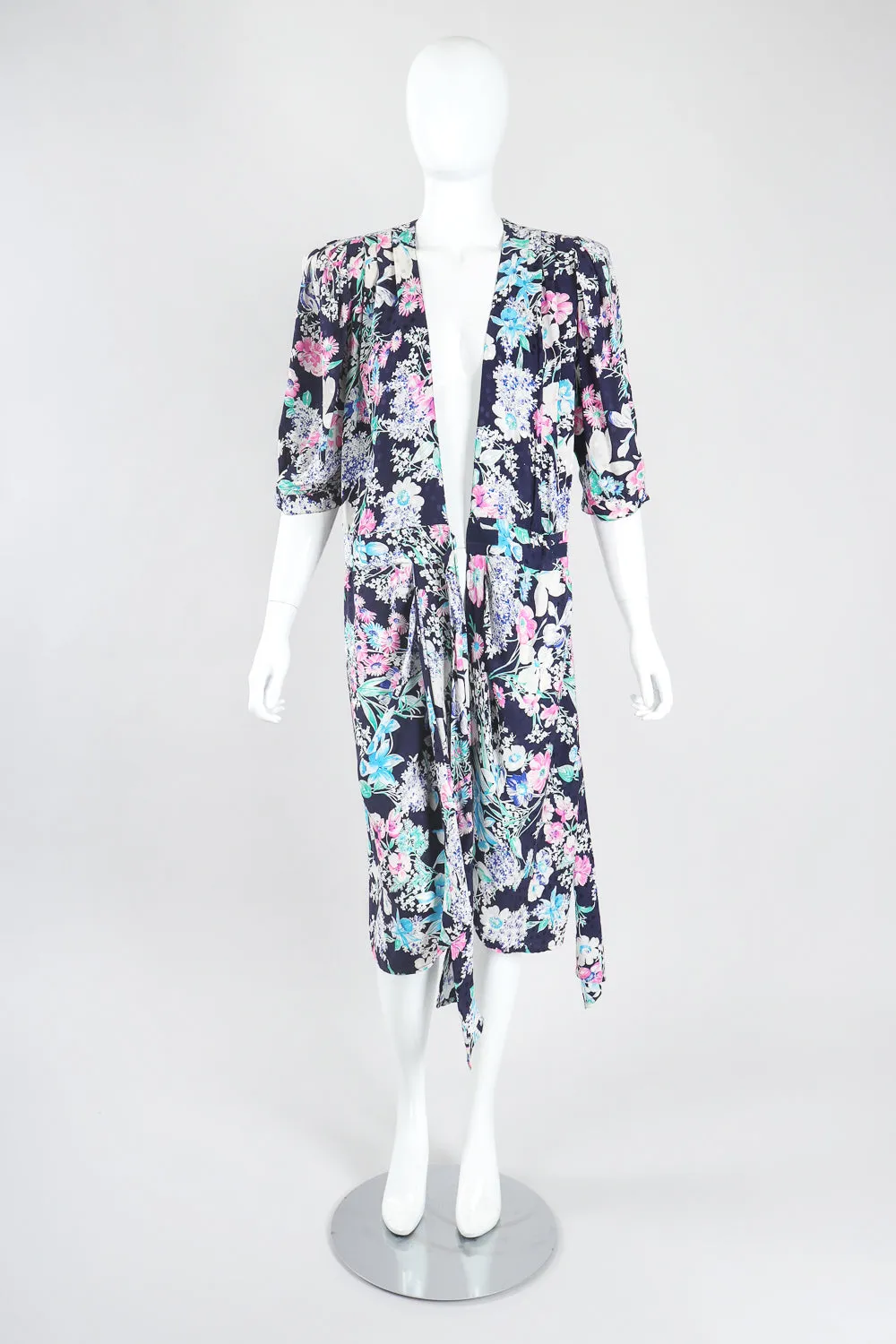 Silk Floral Wrap Dress
