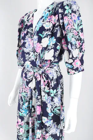 Silk Floral Wrap Dress