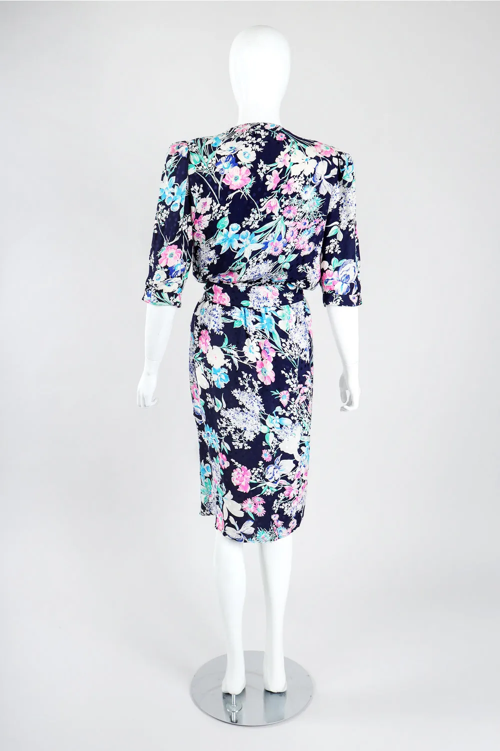 Silk Floral Wrap Dress