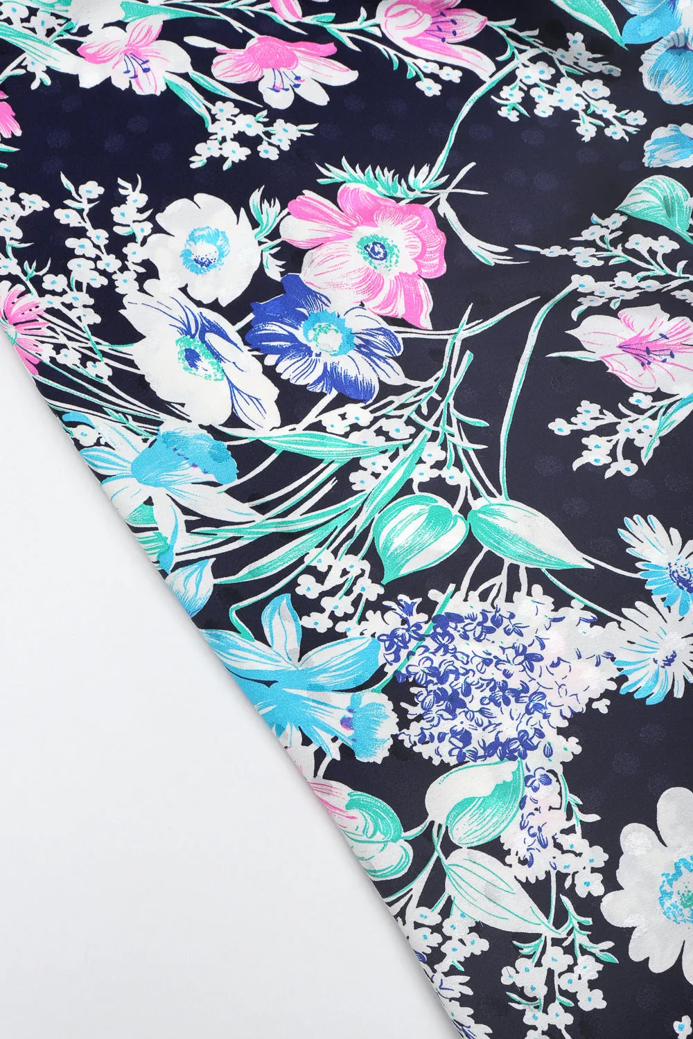 Silk Floral Wrap Dress