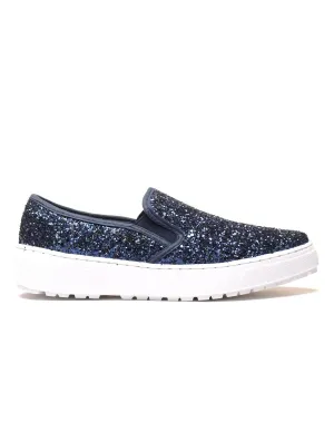 Slippers bleues à paillettes