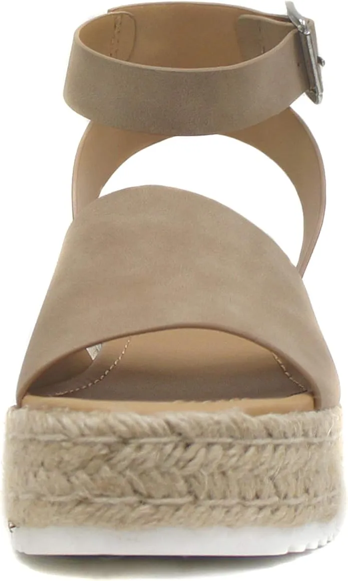 Soda Topic Espadrilles Flatform Wedge Casual Sandal