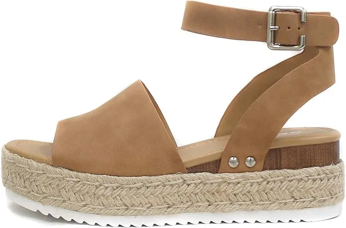 Soda Topic Espadrilles Flatform Wedge Casual Sandal