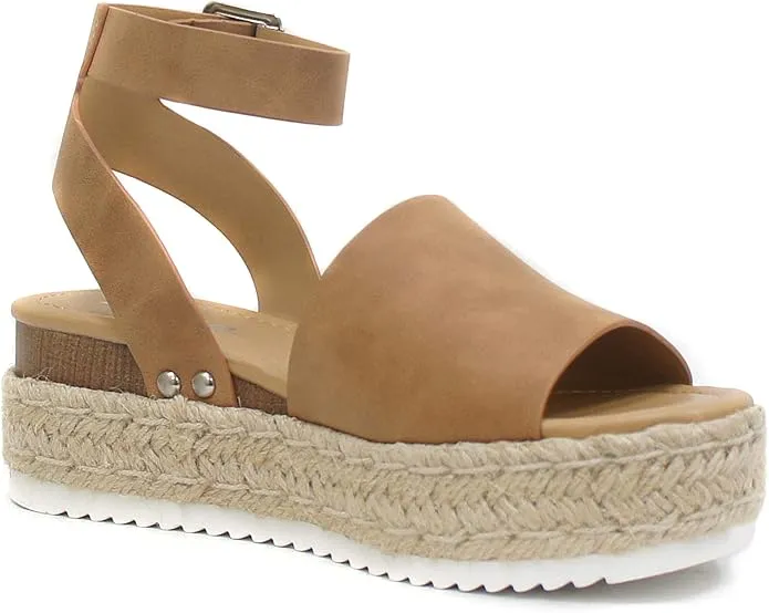 Soda Topic Espadrilles Flatform Wedge Casual Sandal