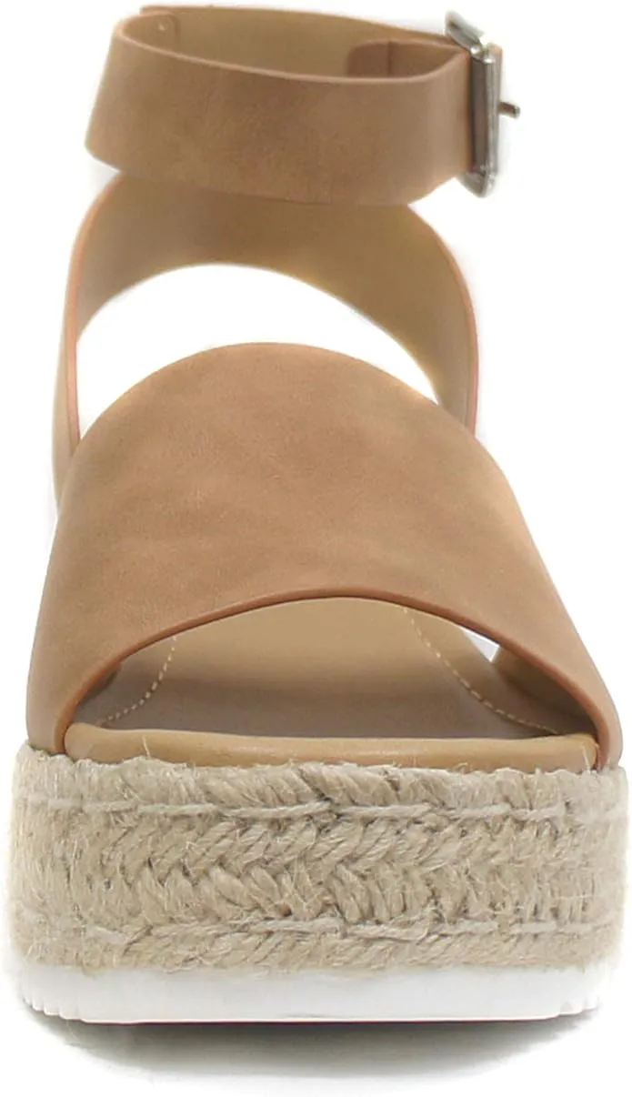Soda Topic Espadrilles Flatform Wedge Casual Sandal
