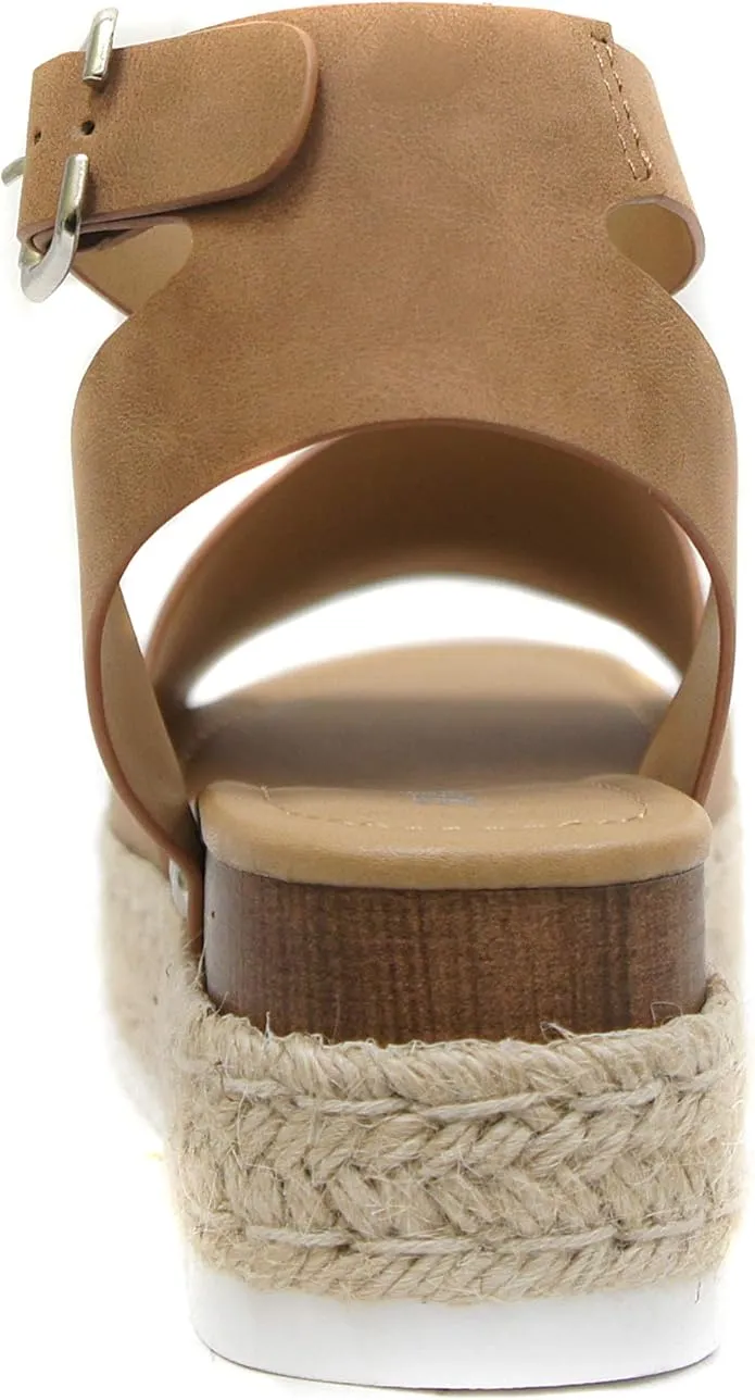 Soda Topic Espadrilles Flatform Wedge Casual Sandal