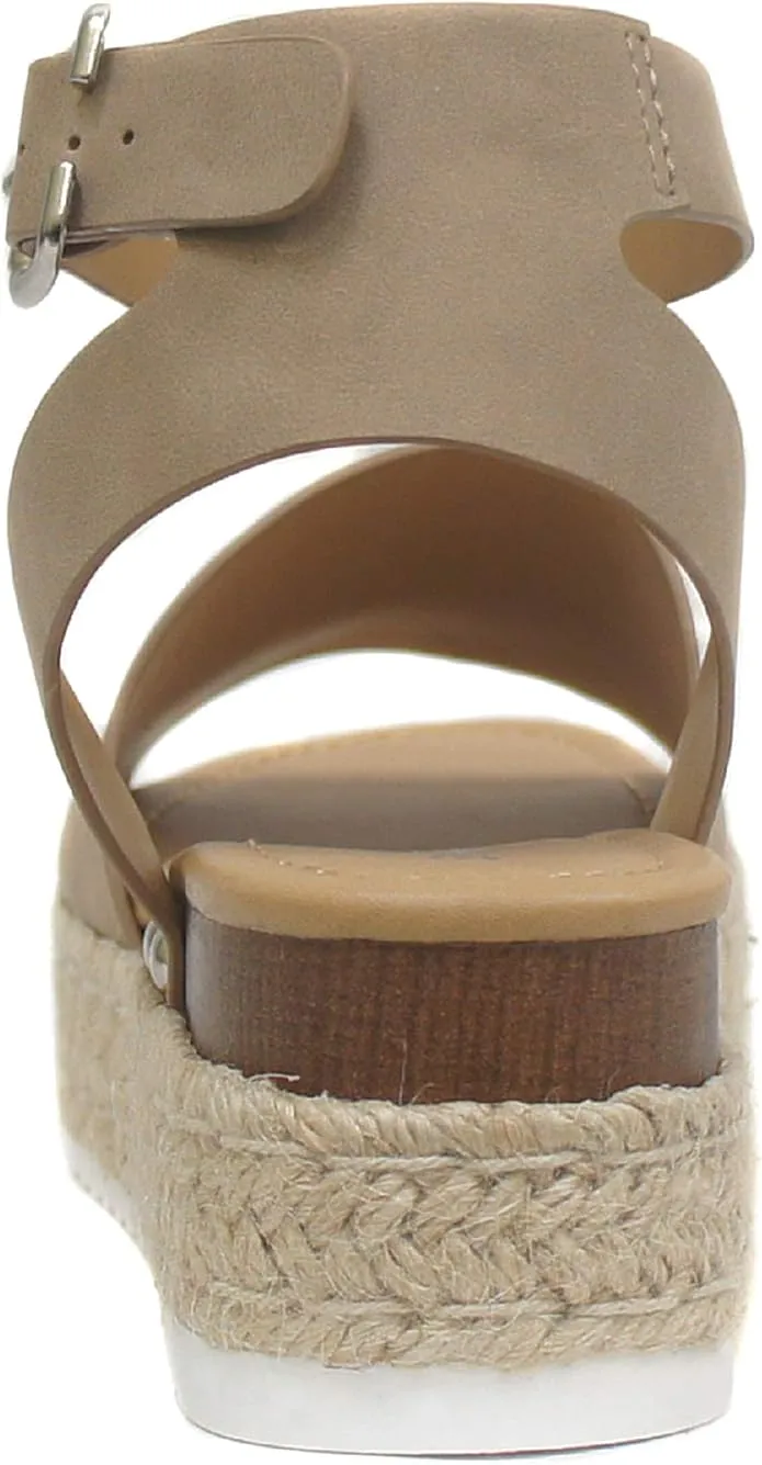 Soda Topic Espadrilles Flatform Wedge Casual Sandal
