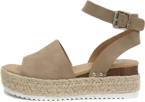 Soda Topic Espadrilles Flatform Wedge Casual Sandal