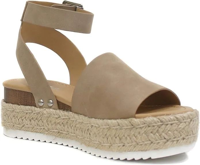Soda Topic Espadrilles Flatform Wedge Casual Sandal